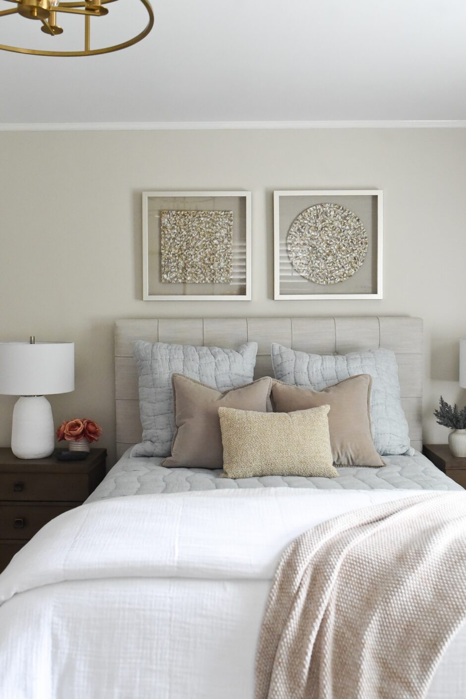 Accent Pillows Fabric Headboard