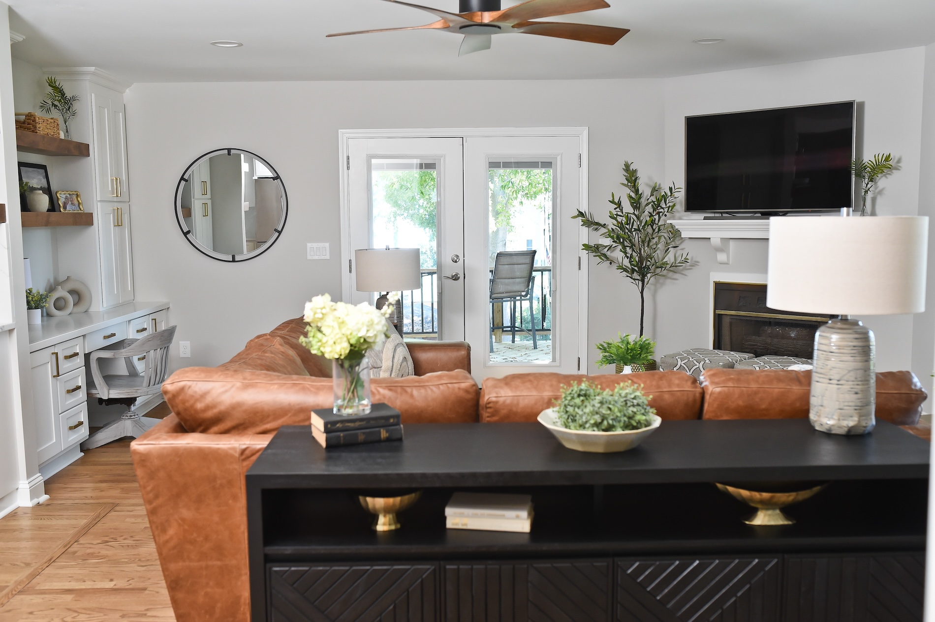 Living Room Furnishings Black Console Table
